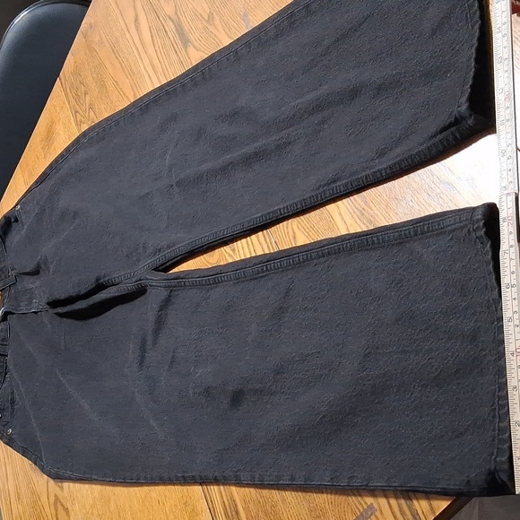 ABERCROMBIE & FITCH Jeans Women 28 / 6 BLACK LOOSE HIGH RISE Preowned Denim Used - Picture 2 of 8